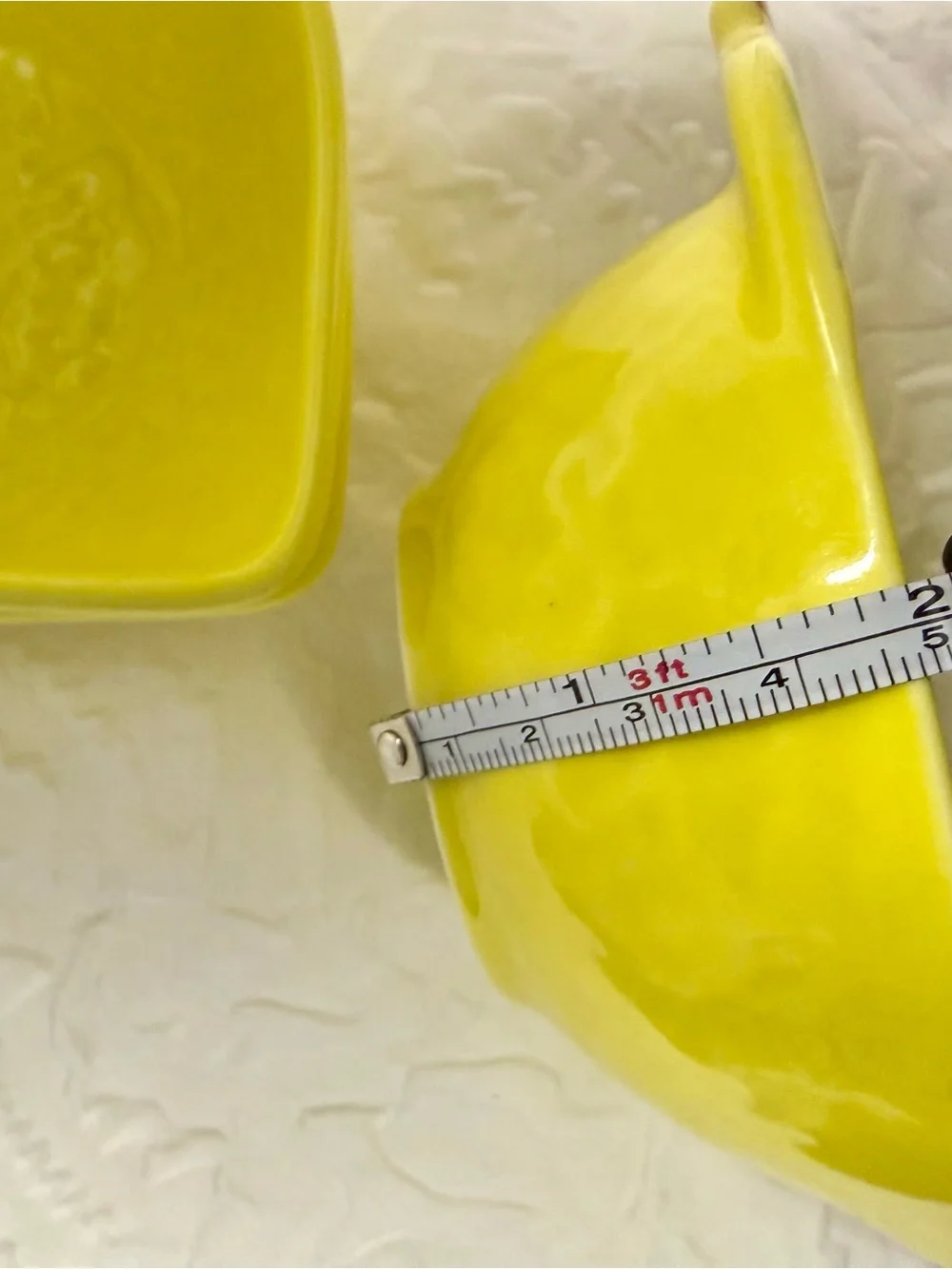 Bright Yellow Ceramic Serving Bowls - Set of 3